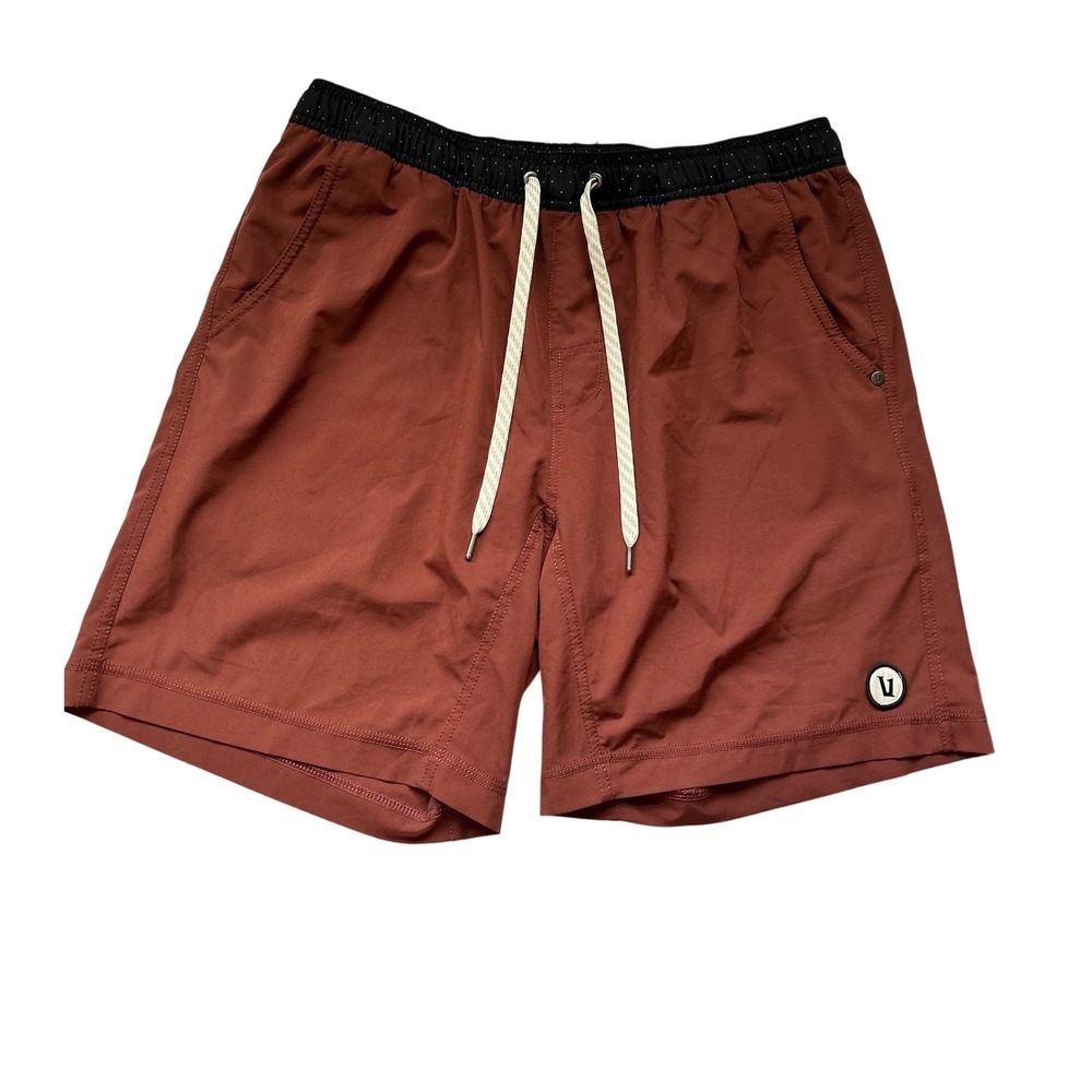 Vuori Kore Shorts Mens Large Oxblood Red Athletic Lined Training Gym V302 7.5in